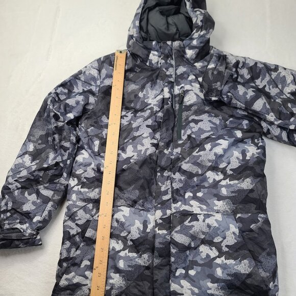 Columbia Men's Black Gray Camouflage Omni-Heat Padded Puffer Jacket Size L - Picture 3 of 6